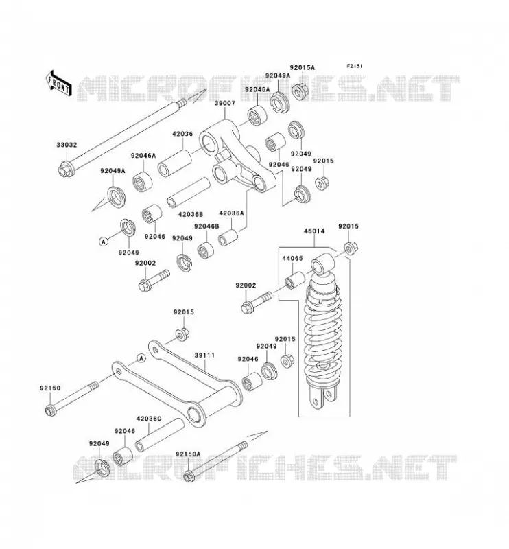 SUSPENSION/AMORTISSEUR Kawasaki MOTOS 800 2000 VN800 CLASSIC  VN800-B5