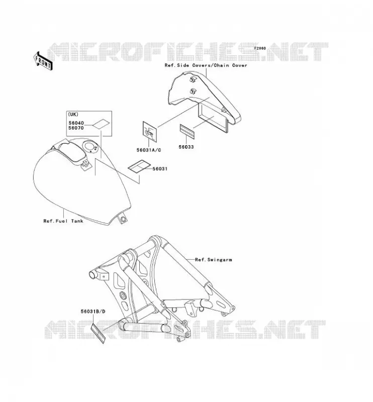 LABEL Kawasaki MOTOS 800 2001 VN800 CLASSIC  VN800-B6