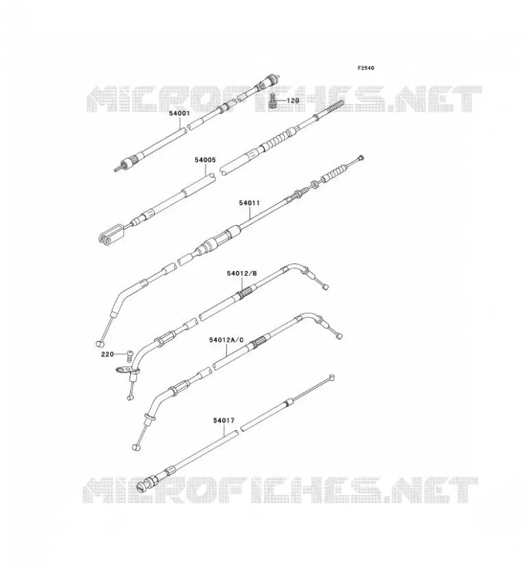 CABLES Kawasaki MOTOS 800 2002 VN800 CLASSIC  VN800-B7