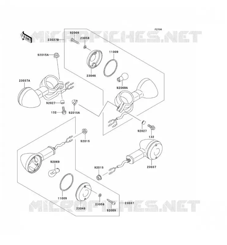 CLIGNOTANTS Kawasaki MOTOS 800 2002 VN800 CLASSIC  VN800-B7