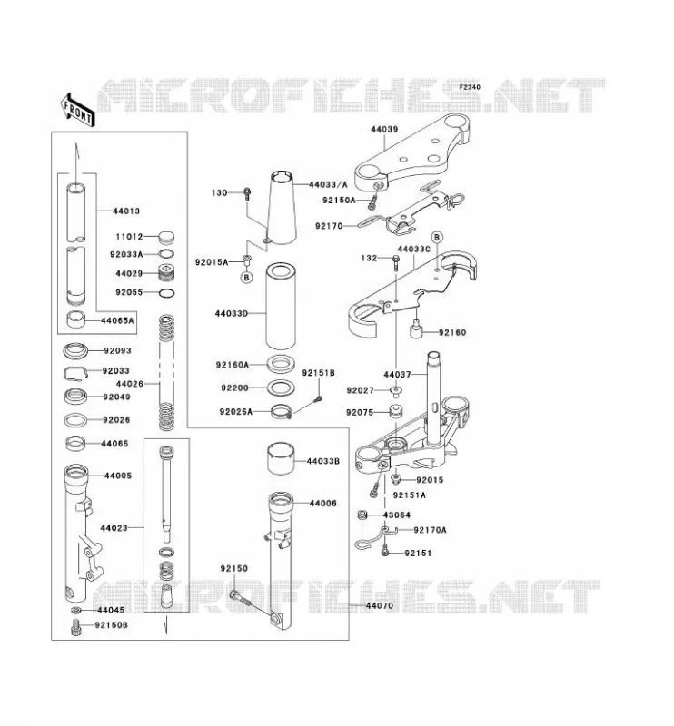 FOURCHE Kawasaki MOTOS 800 2003 VN800 CLASSIC  VN800-B8