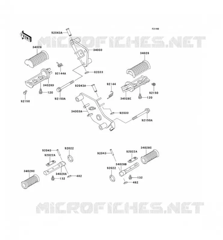 REPOSE PIED Kawasaki MOTOS 800 2003 VN800 CLASSIC  VN800-B8