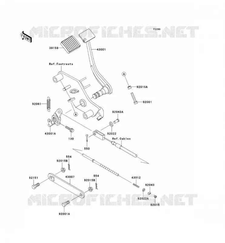 PEDALE DE FREIN/TORQUE LINK Kawasaki MOTOS 800 2004 VN800 CLASSIC  VN800-B9