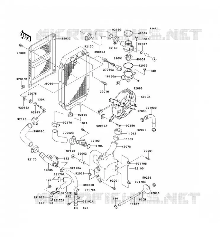 RADIATEUR Kawasaki MOTOS 800 2000 VN800 DRIFTER  VN800-C2