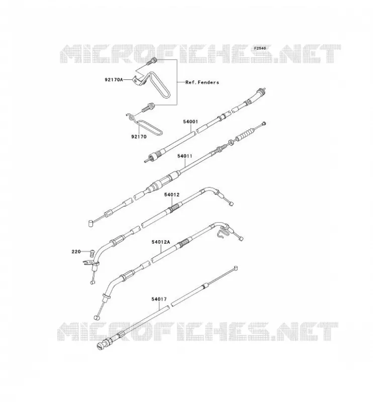 CABLES Kawasaki MOTOS 800 2000 VN800 DRIFTER  VN800-C2