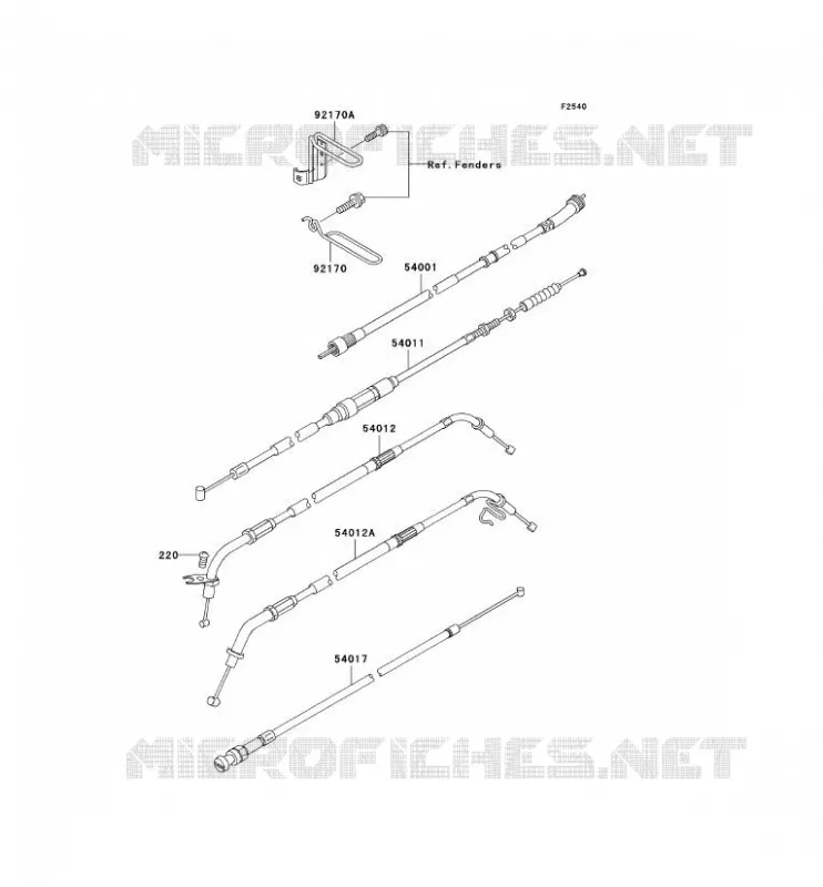 CABLES Kawasaki MOTOS 800 2000 VN800 DRIFTER  VN800-C2