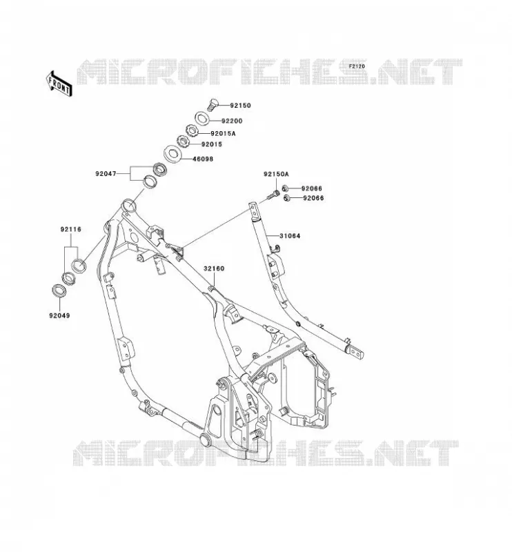 CH&Acirc;SSIS Kawasaki MOTOS 800 2000 VN800 DRIFTER  VN800-C2