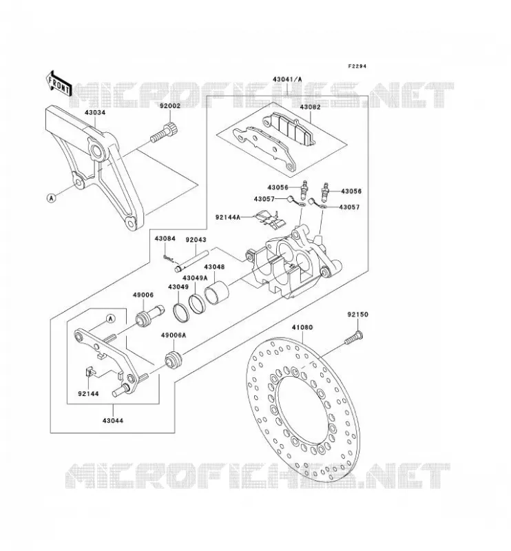 FREIN ARRIERE Kawasaki MOTOS 800 2001 VN800 DRIFTER  VN800-E1