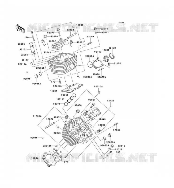 CULASSE Kawasaki MOTOS 800 2002 VN800 DRIFTER  VN800-E2
