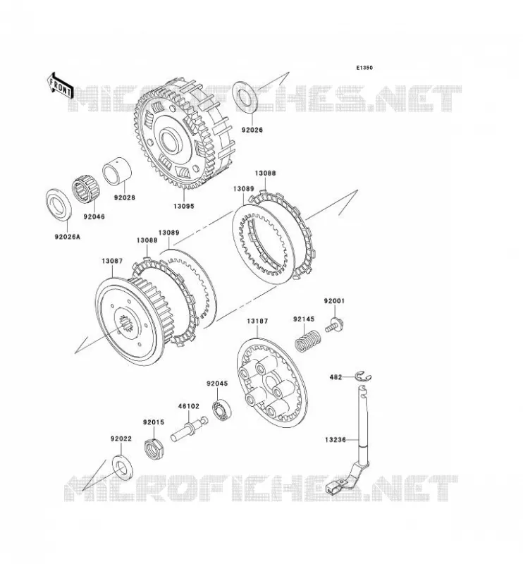 EMBRAYAGE Kawasaki MOTOS 800 2003 VN800 DRIFTER  VN800-E3