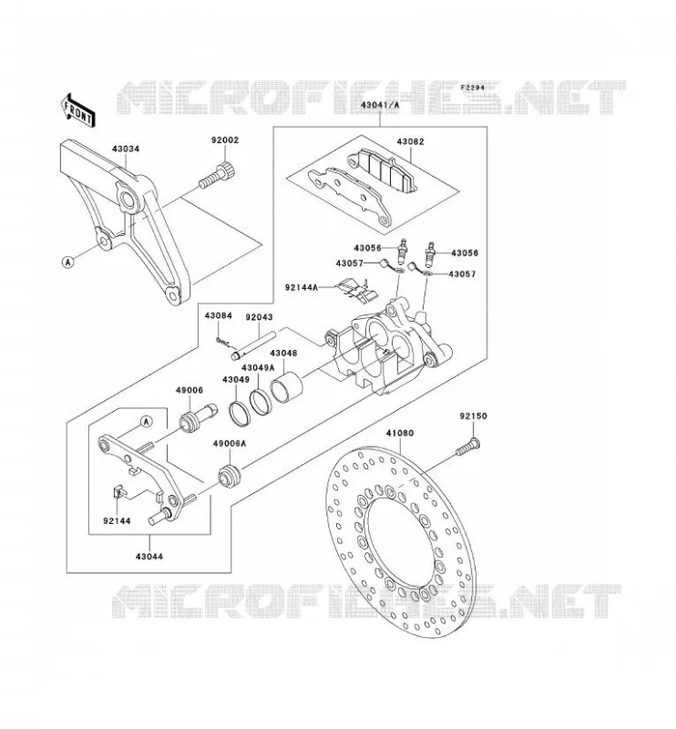 FREIN ARRIERE Kawasaki MOTOS 800 2003 VN800 DRIFTER  VN800-E3