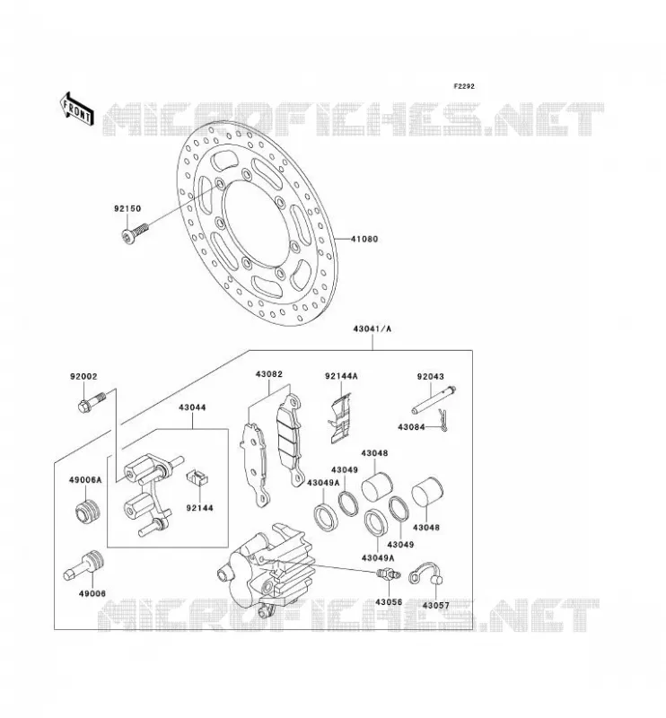 FREIN AVANT Kawasaki MOTOS 800 2003 VN800 DRIFTER  VN800-E3