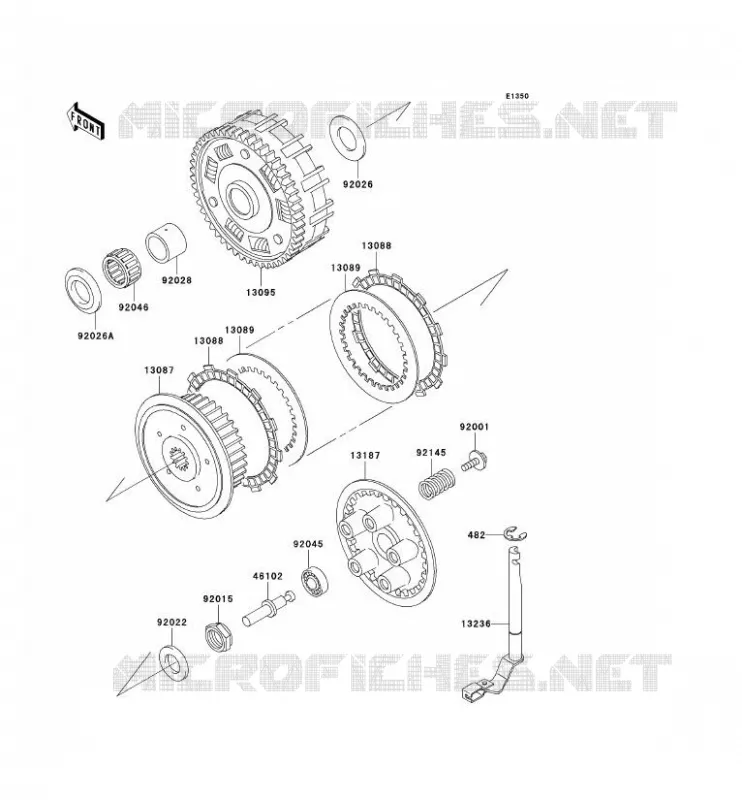 EMBRAYAGE Kawasaki MOTOS 800 2004 VN800 DRIFTER  VN800-E4