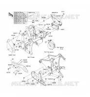 CACHE LAT&Eacute;RAL/GARDE CHAINE pour Kawasaki VN900 CLASSIC