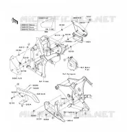 CACHE LAT&Eacute;RAL/GARDE CHAINE pour Kawasaki VN900 CLASSIC