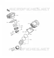 CYLINDRE/PISTON pour Kawasaki VULCAN 900 CLASSIC