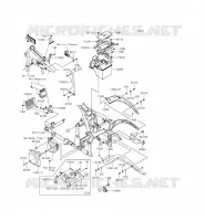 PIECE DE CADRE (COUVERTURE) pour Kawasaki VULCAN 900 CLASSIC