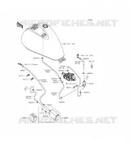 SYSTEME D'EVAPORATION CARBURANT(CA) pour Kawasaki VULCAN 900 CLASSIC