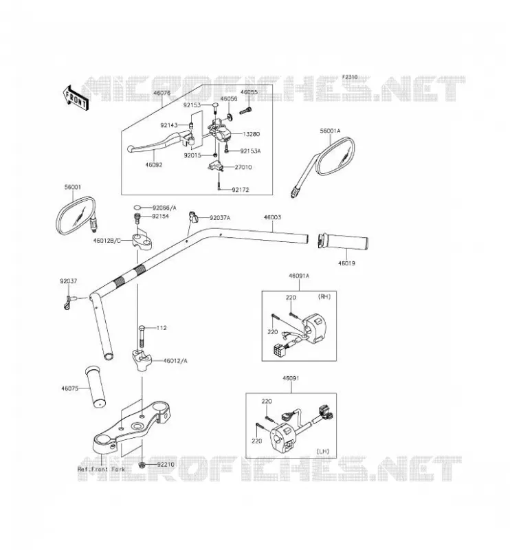 GUIDON Kawasaki MOTOS 900 2014 VULCAN 900 CLASSIC  VN900BEF