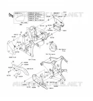 CACHE LAT&Eacute;RAL/GARDE CHAINE pour Kawasaki VN900 CUSTOM
