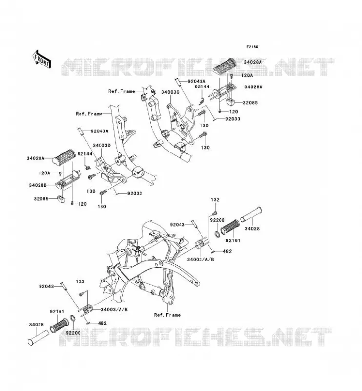 REPOSE PIED Kawasaki MOTOS 900 2011 VN900 CUSTOM  VN900CBF