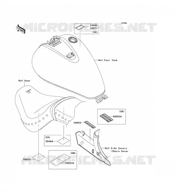 LABEL Kawasaki MOTOS 900 2009 VN900 CLASSIC LT  VN900D9F