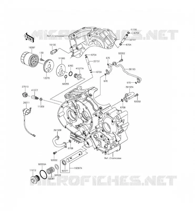 FILTRE &Agrave; HUILE Kawasaki MOTOS 900 2011 VULCAN 900 CLASSIC LT  VN900DBF