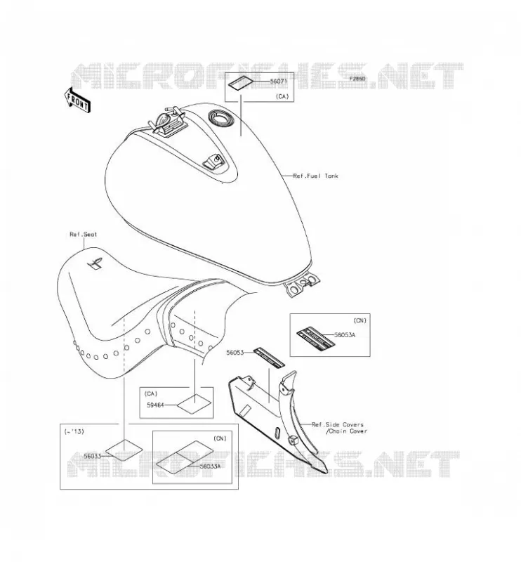 LABEL Kawasaki MOTOS 900 2012 VULCAN 900 CLASSIC LT  VN900DCF
