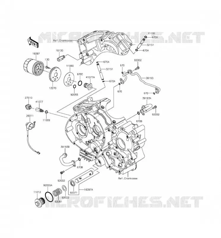 FILTRE &Agrave; HUILE Kawasaki MOTOS 900 2013 VULCAN 900 CLASSIC LT  VN900DDF