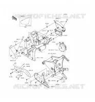 CACHE LAT&Eacute;RAL/GARDE CHAINE pour Kawasaki VULCAN 900 CLASSIC LT
