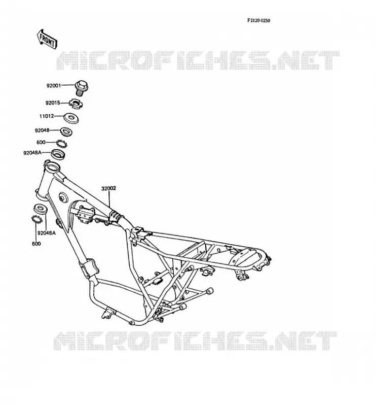 CH&Acirc;SSIS Kawasaki MOTOS 305 1988 CSR  Z305-A3