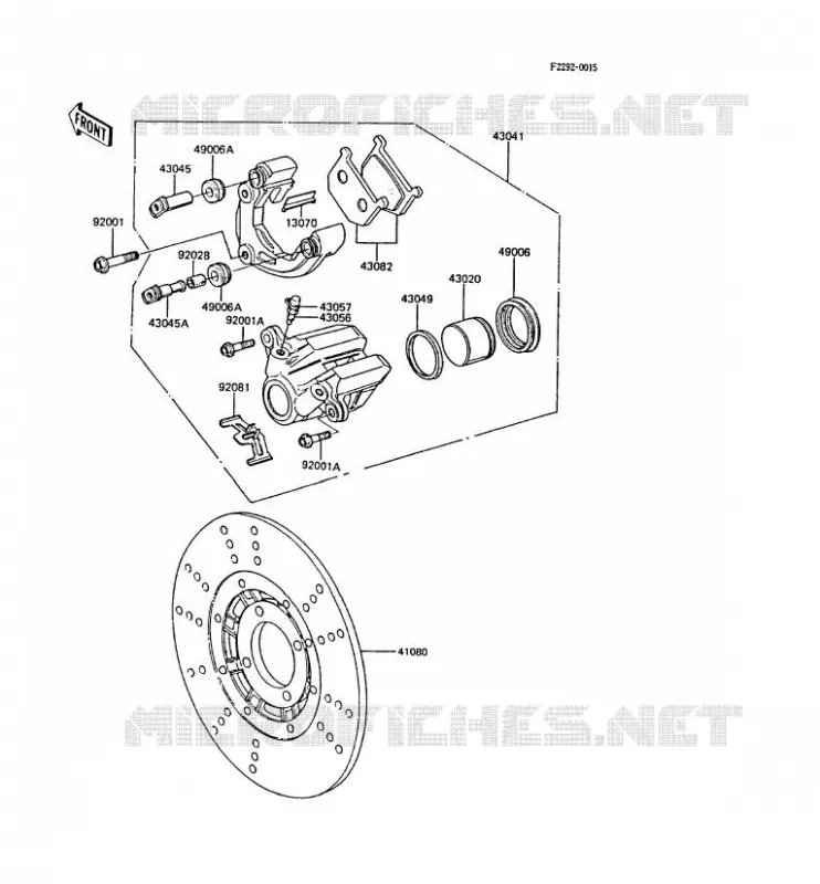 FREIN AVANT Kawasaki MOTOS 305 1988 CSR  Z305-A3A