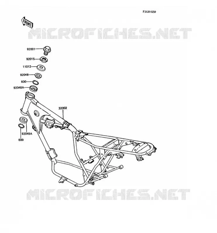 CH&Acirc;SSIS Kawasaki MOTOS 305 1988 CSR  Z305-A3A