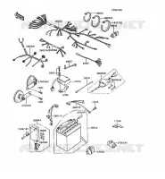 CHASSIS EQUIPMENT ELECTRIQUE pour Kawasaki GT750
