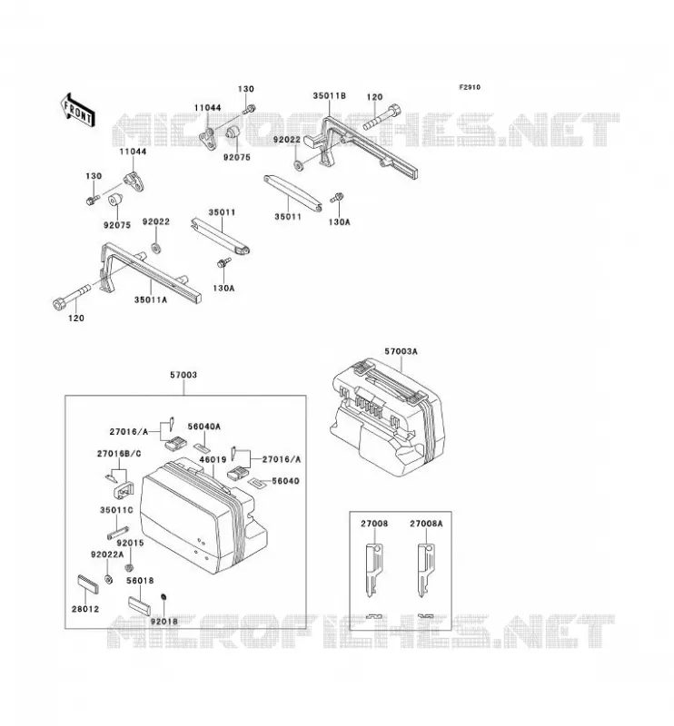 ACCESSOIRE Kawasaki MOTOS 1000 1995 1000GTR  ZG1000-A10