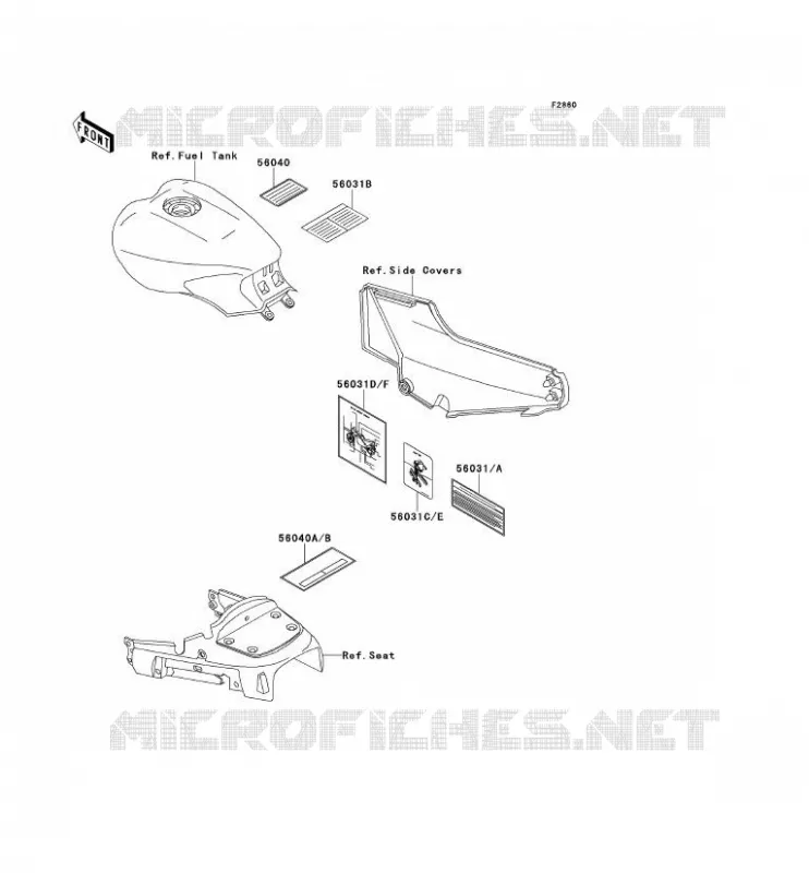 LABEL Kawasaki MOTOS 1000 1999 1000GTR  ZG1000-A14