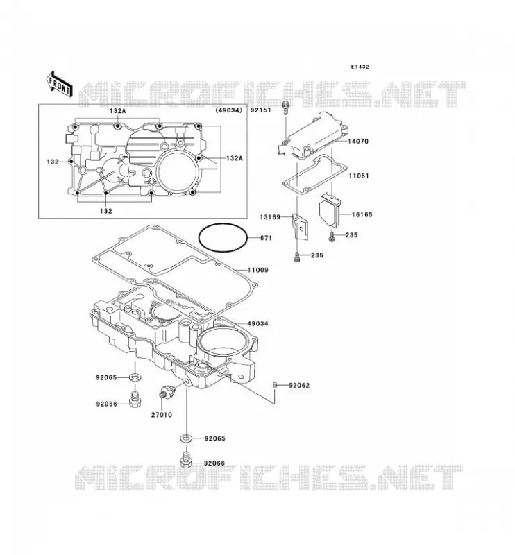 COUVERCLE RENIFLARD/CARTER D'HUILE Kawasaki MOTOS 1000 2000 1000GTR  ZG1000-A15