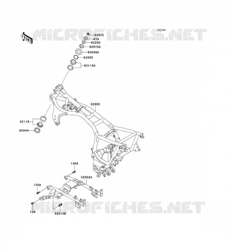 CH&Acirc;SSIS Kawasaki MOTOS 1000 2000 1000GTR  ZG1000-A15