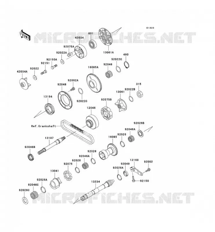 BALANCIER Kawasaki MOTOS 1000 2000 1000GTR  ZG1000-A15