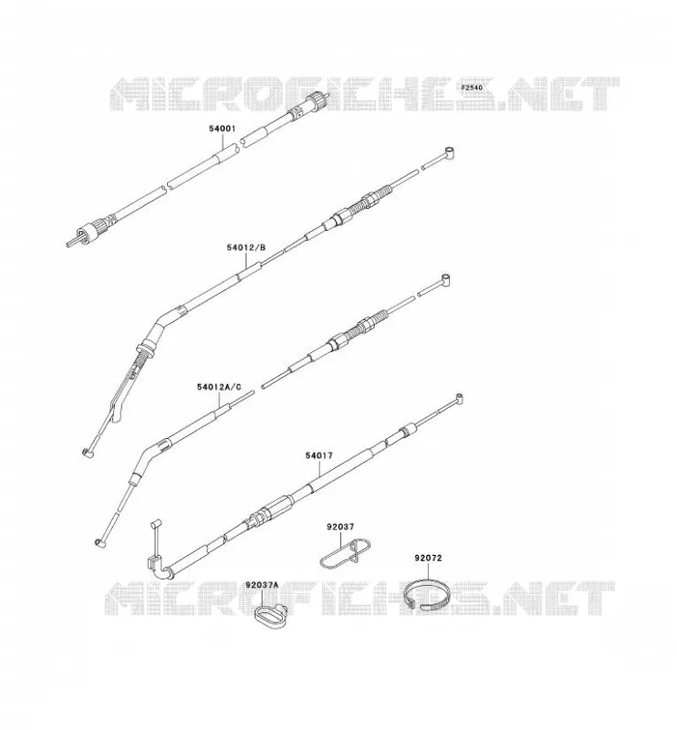CABLES Kawasaki MOTOS 1000 2000 1000GTR  ZG1000-A15