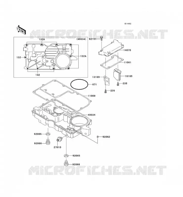 COUVERCLE RENIFLARD/CARTER D'HUILE Kawasaki MOTOS 1000 2001 1000GTR  ZG1000-A16