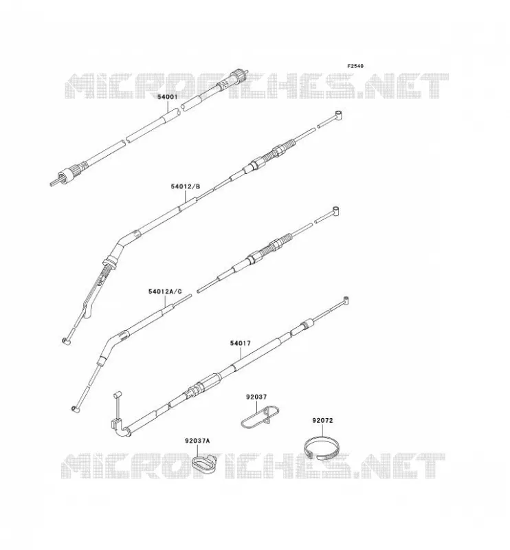 CABLES Kawasaki MOTOS 1000 2003 1000GTR  ZG1000-A18
