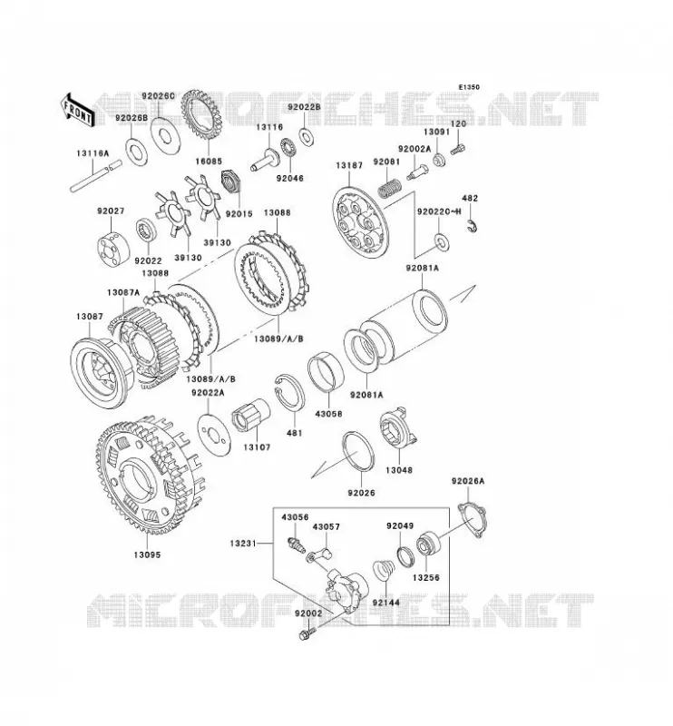 EMBRAYAGE Kawasaki MOTOS 1000 2003 1000GTR  ZG1000-A18