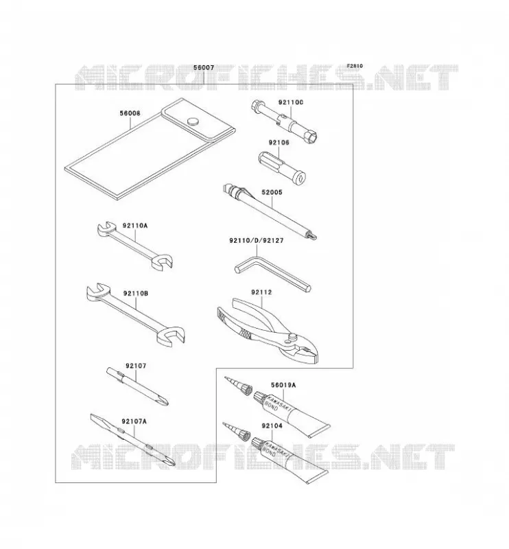 OUTIL UTILISATEUR Kawasaki MOTOS 1000 2003 1000GTR  ZG1000-A18
