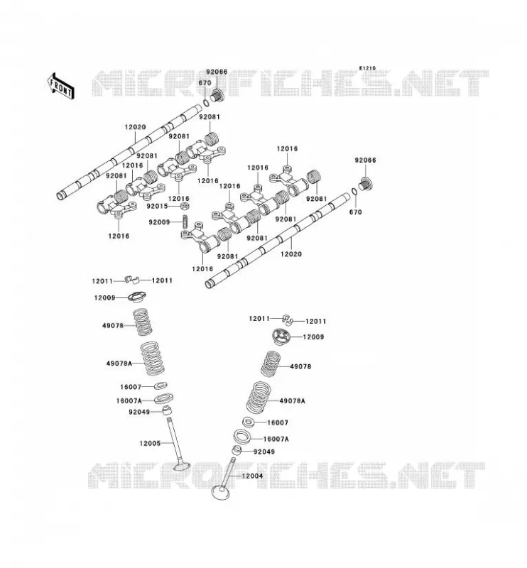 SOUPAPE Kawasaki MOTOS 1000 2003 1000GTR  ZG1000-A18