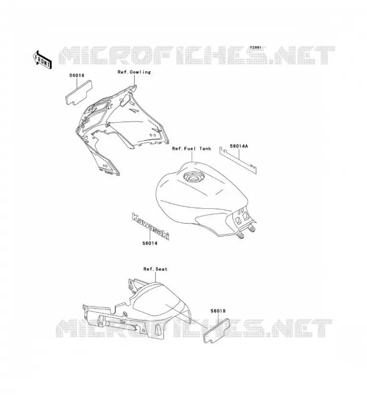 STICKER Kawasaki MOTOS 1000 2003 1000GTR  ZG1000-A18