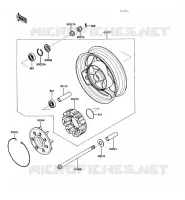 MOYEU ARRIERE pour Kawasaki 1000GTR
