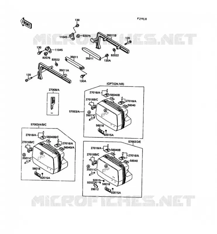 ACCESSOIRE Kawasaki MOTOS 1000 1990 1000GTR  ZG1000-A5