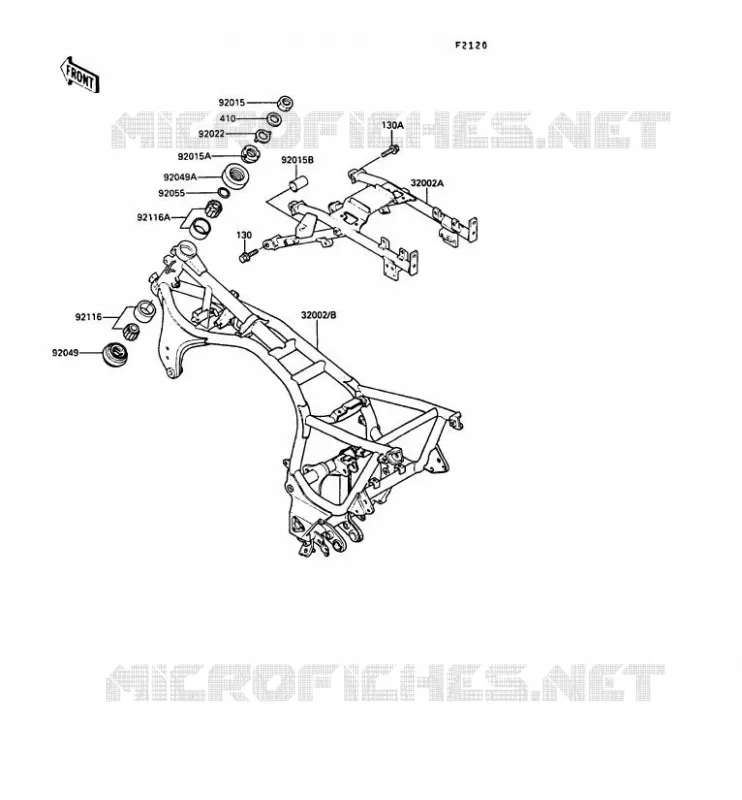 CH&Acirc;SSIS Kawasaki MOTOS 1000 1990 1000GTR  ZG1000-A5