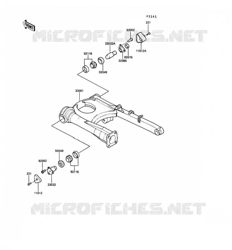 BRAS OSCILLANT Kawasaki MOTOS 1000 1990 1000GTR  ZG1000-A5